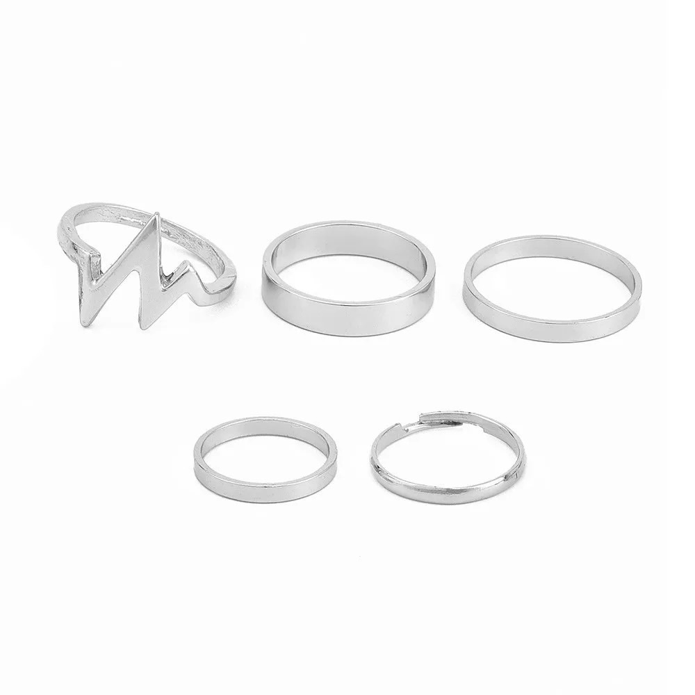 5 Ring Set in Silver or Gold - Picture 4 of 4